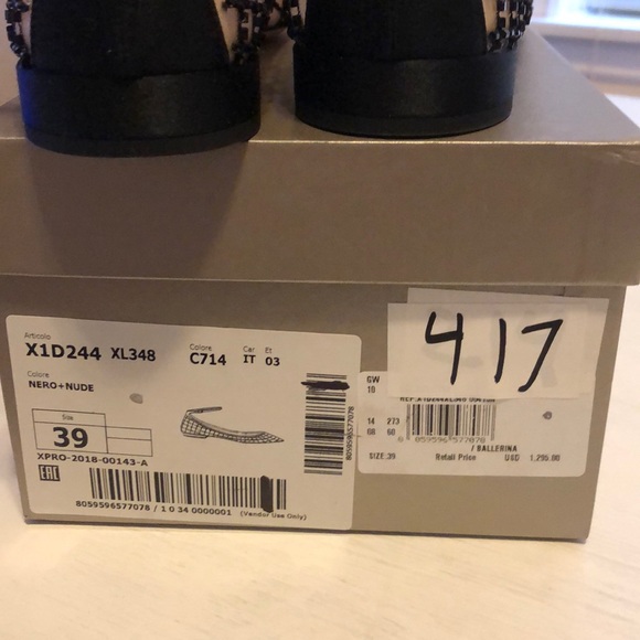 New Giorgio Armani mesh/bead flats 39 - Picture 6 of 7